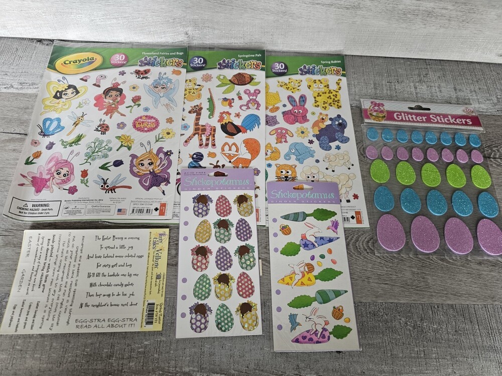 Vintage Spring Easter Scrapbook Stickers Junk Journal Fairies Eggs Bunnies New